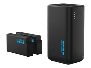 GoPro - Batterilader + batteri 2 x 1960 mAh - 2 x batterier lader - 2 utgangskontakter - Europa - for MAX2