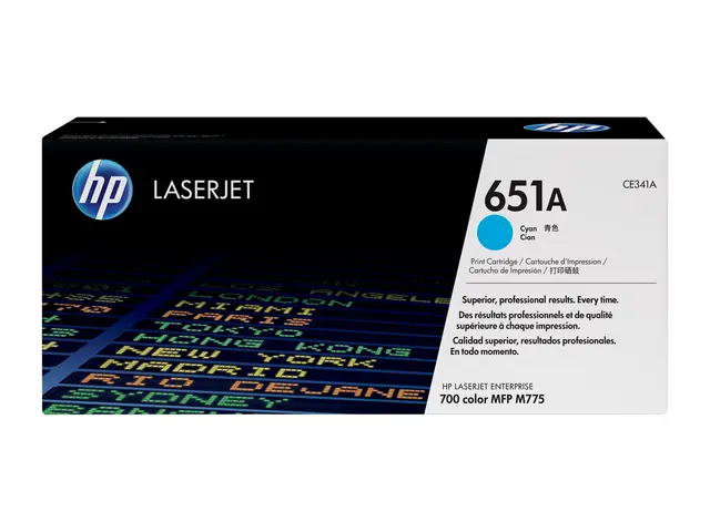 HP 651A - Cyan original LaserJet tonerpatron (CE341A) for Color En...