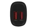Startech Dual Port USB Car Charger - High Power 24W/4.8A Black - 2-Port USB Car Charger - Charge two tablets at once (USB2PCARBKS) bilstrømadapter - USB - 24 watt
