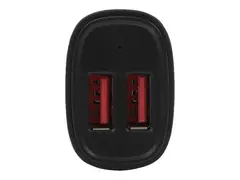 Startech Dual Port USB Car Charger - High Power 24W/4.8A Black - 2-Port USB Car Charger - Charge two tablets at once (USB2PCARBKS) bilstrømadapter - USB - 24 watt