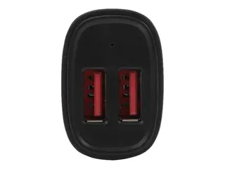 Startech Dual Port USB Car Charger - High Power 24W/4.8A Black - 2-Port USB Car Charger - Charge two tablets at once (USB2PCARBKS) bilstrømadapter - USB - 24 watt