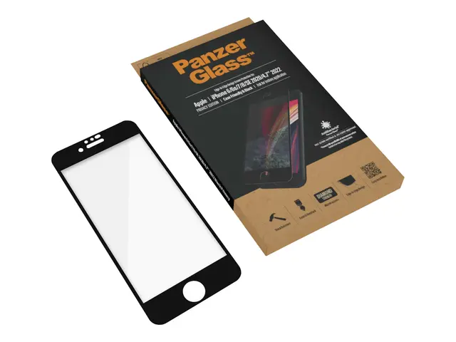 PanzerGlass - Skjermbeskyttelse for mobiltelefon glass rammefarge ...