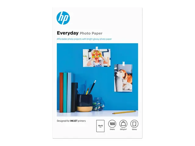 HP Everyday Photo Paper - Blank 8 mille 100 x 150 mm 200 g/m² ark ...