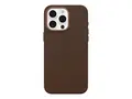 OtterBox Symmetry Series - Baksidedeksel for mobiltelefon MagSafe-samsvar - kaktusl&#230;r, polyuretan - rik adobe (brun) - for Apple iPhone 15 Pro Max