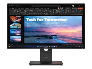 Lenovo ThinkVision T27qd-40 - LED-skjerm 27" - 2560 x 1440 QHD @ 120 Hz - IPS - 350 cd/m² - 1500:1 - HDR10 - 4 ms - HDMI, DisplayPort, USB-C - eklipsesvart