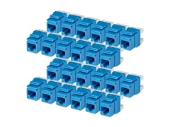 Startech - Trapes-jakk - 180°, 110 punch down CAT 6 - UTP - RJ-45 - blå - TAA-samsvar (en pakke 24)