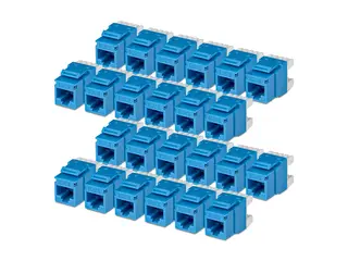Startech - Trapes-jakk - 180°, 110 punch down CAT 6 - UTP - RJ-45 - blå - TAA-samsvar (en pakke 24)