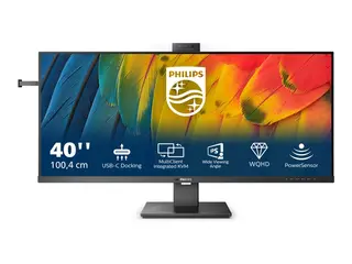 Philips 40B1U5601H - 5000 Series - LED-skjerm 40" (39.53" synlig) - 3440 x 1440 UWQHD @ 120 Hz - IPS - 300 cd/m² - 1200:1 - HDR10 - 4 ms - HDMI, DisplayPort, 2xUSB-C - høyttalere - svart