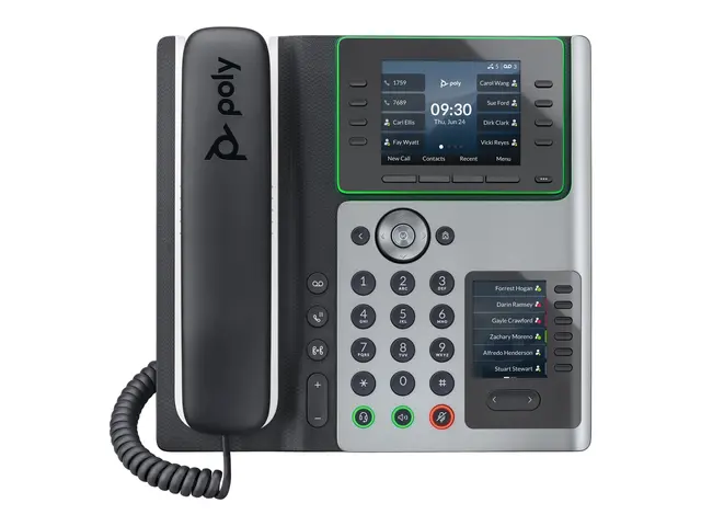 Poly Edge E450 - VoIP-telefon med anrops-ID/samtale venter treveis...