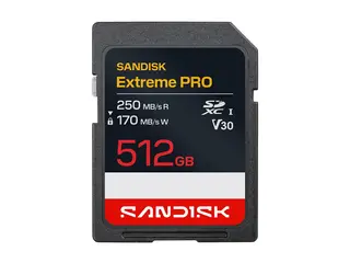 SanDisk Extreme PRO - Flashminnekort - 512 GB Video Class V30 / UHS-I - SDXC UHS-I