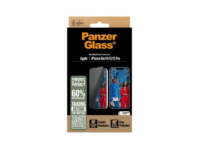 PanzerGlass - Skjermbeskyttelse for mobiltelefon ultravid passform...