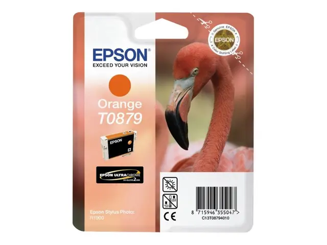 Epson T0879 - 11.4 ml - oransje - original - blister - blekkpatron...