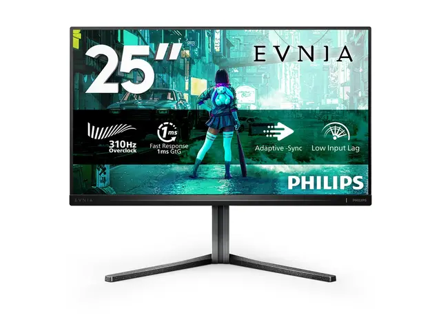 Philips Evnia 3000 25M2N3200U - LED-skjerm 25" (24.5" synlig) - 1920 x 1080 Full HD (1080p) @ 300 Hz - Fast IPS - 400 cd/m² - 1000:1 - DisplayHDR 400 - 0.3 ms - koksgrå 