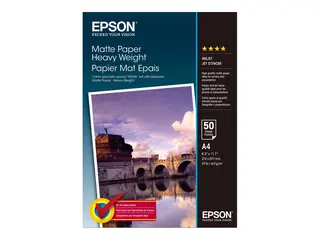 Epson - Matt - A4 (210 x 297 mm) 167 g/m&#178; - 50 ark papir - for EcoTank ET-2850, 2851, 2856, 4850, L6460; SureColor SC-P700, P900; WorkForce Pro WF-C5790