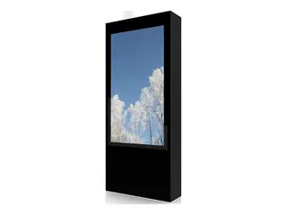 HI-ND Totem - Stativ - totem - for flatpanel utendørs, portrett - svart - skjermstørrelse: 75" - plassering på gulv
