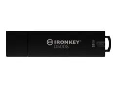 Kingston IronKey D500S - USB-flashstasjon kryptert - FIPS 140-3 Level 3 - 32 GB - USB 3.2 Gen 1 - TAA-samsvar