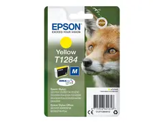Epson T1284 - M-størrelse - gul original - blære med RF/lyd-alarm - blekkpatron - for Stylus S22, SX230, SX235, SX420, SX430, SX435, SX438, SX440, SX445; Stylus Office BX305