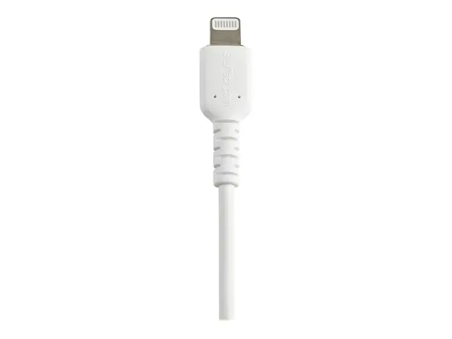 StarTech.com 6 in(15cm) Durable White USB-A to Lightning Cable, He...