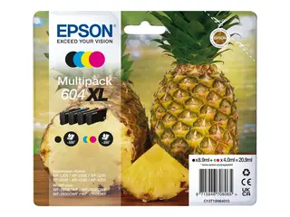 Epson 604XL Multipack - 4-pack - XL - svart, gul, cyan, magenta original - blære med RF/lyd-alarm - blekkpatron - for Expression Home XP-2200, 2205, 3200, 3205, 4200, 4205; WorkForce WF-2910, 2930, 2935, 2950