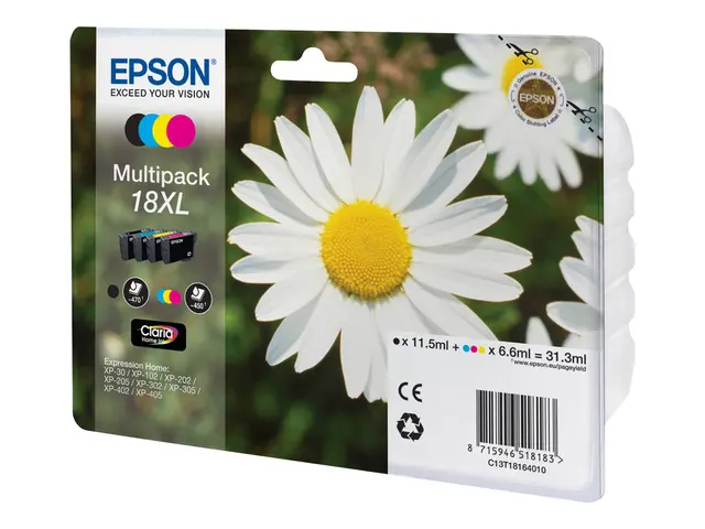 Epson 18XL Multipack - 4-pack - XL - svart, gul, cyan, magenta - o...
