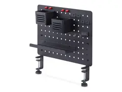 STARTECH CLAMP-ON PEGBOARD ORGANIZER - WITH ACCESSORIES STEEL BLACK