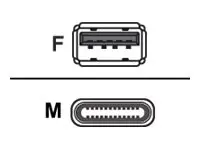 Kerlink - USB-kabel - 24 pin USB-C (hann) til USB-type A (hunn) USB 3.1 - 2.8 m - hvit