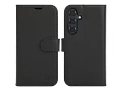 iiglo - Lommebok for mobiltelefon - 2-i-1 polyuretanlær - svart - for Samsung Galaxy S25