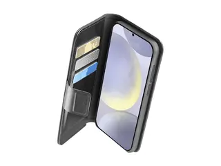 Cellular Line Book Agenda - Lommebok for mobiltelefon fauxlær, økolær - svart - for Samsung Galaxy S25