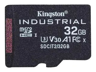 Kingston Industrial - Flashminnekort - 32 GB A1 / Video Class V30 / UHS-I U3 / Class10 - microSDHC UHS-I