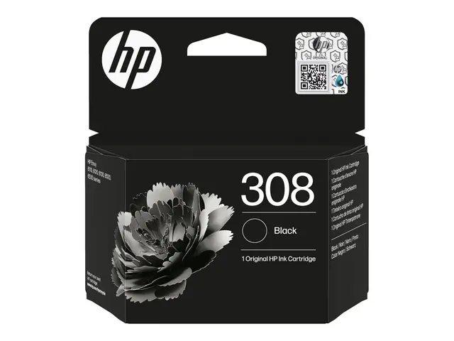 HP 308 - Svart original boks blekkpatron