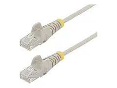 StarTech.com - Koblingskabel - RJ-45 (hann) til RJ-45 (hann) 25 cm - 3.6 mm - UTP - CAT 5/5e/6 - IEEE 802.3bt - halogenfri, uten hindringer, rett - grå