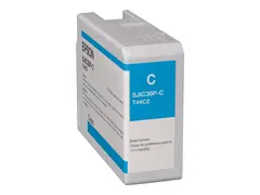 Epson SJIC36P(C) - 80 ml - cyan - original blekkpatron - for ColorWorks CW-C6000Ae, CW-C6000Pe, CW-C6500Ae, CW-C6500Pe