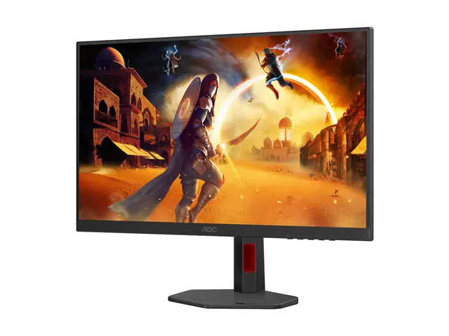 AOC Gaming 27G4ZR - G4 Series - LED-skjerm gaming - 27" - 1920 x 1080 Full HD (1080p) @ 240 Hz - Fast IPS - 350 cd/m² - 1000:1 - HDR10 - 0.3 ms - 2xHDMI, DisplayPort - svart, rød 
