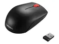Lenovo Essential Compact - Mus h&#248;yre- og venstreh&#229;ndet - 3 knapper - tr&#229;dl&#248;s - 2.4 GHz - USB tr&#229;dl&#248;s mottaker - svart - OEM