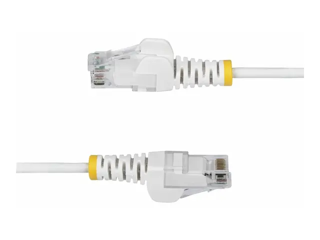 StarTech.com 2m White Slim CAT6 Ethernet Cable, Snagless, 28AWG, L...