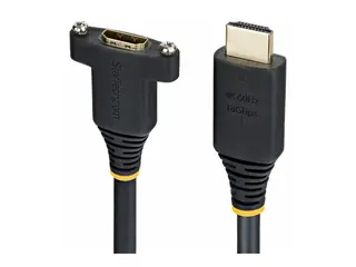 Startech - High Speed - HDMI-forlengelseskabel med Ethernet HDMI hann til HDMI hunn - 2 m - svart - panelmontering, 1440p (UWQHD) støtter 144 Hz, 4K 60Hz støtte, passiv