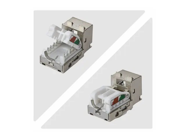 Startech - Trapes-jakk - shielded, 90°, toolless - CAT 6a - STP - ...
