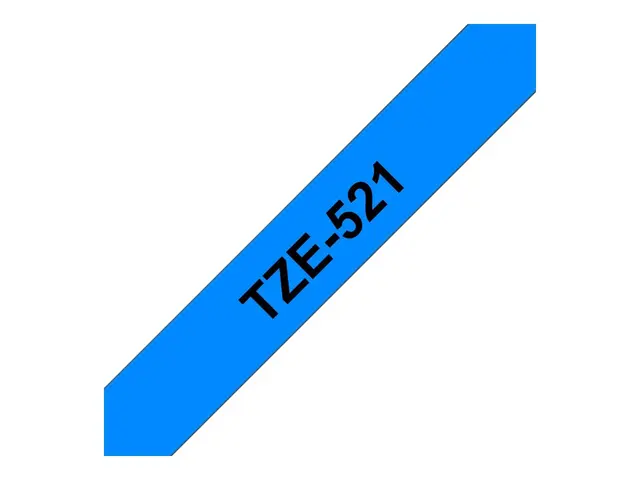 Brother TZe-521 - Sort på blått Rull (0,9 cm x 8 m) 1 kassett(er) ...