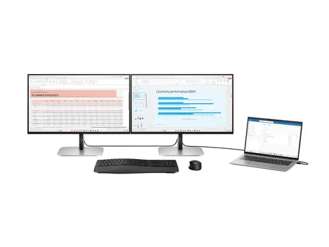 HP 524pu - Series 5 Pro - LED-skjerm - 24" (23.8" synlig) 1920 x 1080 Full HD (1080p) @ 100 Hz - IPS - 350 cd/m² - 1500:1 - 5 ms - HDMI, DisplayPort, USB-C - kullsort, naturlig sølv og jet svart (stativ)