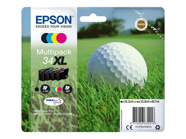 Epson 34XL - 4-pack - XL - svart, gul, cyan, magenta - original - ...