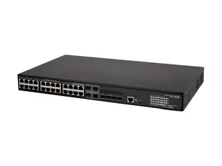 HPE FlexNetwork 5140 24G PoE+ 4SFP+ EI - Switch L3 - smart - 24 x 10/100/1000 (PoE+) + 4 x kombo 10/100/1000Base-T (PoE+) / 100/1000Base-X SFP + 4 x 10 Gigabit Ethernet / 1 Gigabit Ethernet SFP+ - rackmonterbar - PoE+ (370 W)