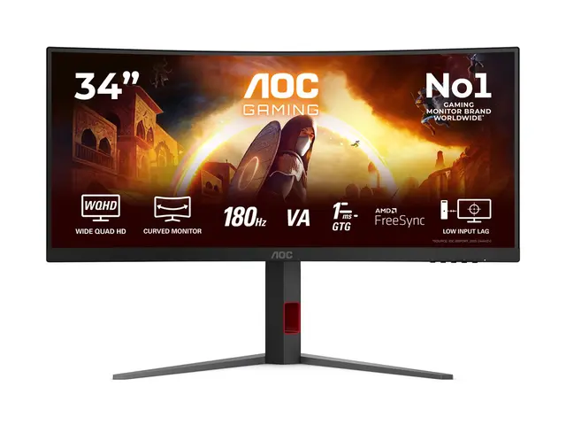 AOC Gaming CU34G4 - LED-skjerm gaming kurvet 34" 3440 x 1440 UWQHD...