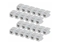 Startech - Trapes-jakk - 180°, 110 punch down CAT 6 - UTP - RJ-45 - hvit - TAA-samsvar (en pakke 24)