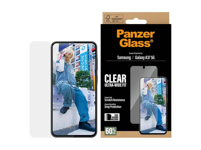 PanzerGlass - Skjermbeskyttelse for mobiltelefon - ultravid passfo...