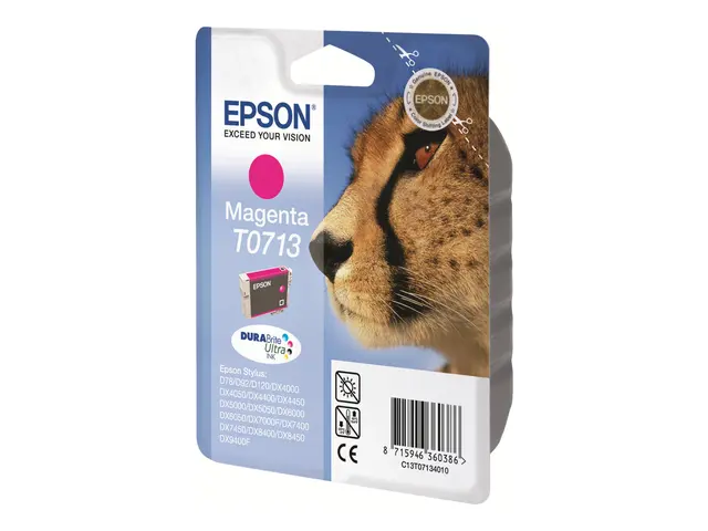 Epson T0713 - 5.5 ml - magenta - original - blekkpatron - for Styl...