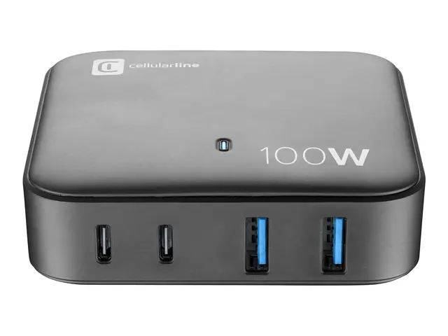 Cellular Line MULTIPOWER MAGNUS - Strømadapter GaN 100 watt 5 A PD...