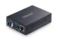 Startech - Fibermedieomformer - 1GbE - over fiberoptikk 10Base-T, 1000Base-LX, 100Base-TX, 1000Base-T - LC Duplex enkeltmodus / RJ-45 - opp til 20 km - 1310 nm - TAA-samsvar