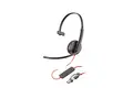 HP Poly Blackwire 3210 - Blackwire 3200 Series hodesett - on-ear - kablet - USB-C - svart - UC-sertifisert, Certified for Skype for Business, Cisco Jabber Certified, Avaya Certified