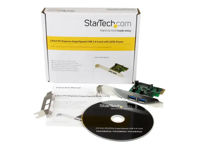 StarTech.com 2 Port PCI Express (PCIe) SuperSpeed USB 3.0 Card Ada...