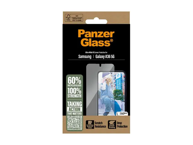 PanzerGlass - Skjermbeskyttelse for mobiltelefon ultrabred passfor...